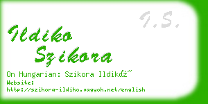 ildiko szikora business card
